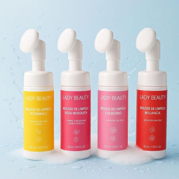 Mousse de limpeza Colageno - Lady Beauty - Imagem 4
